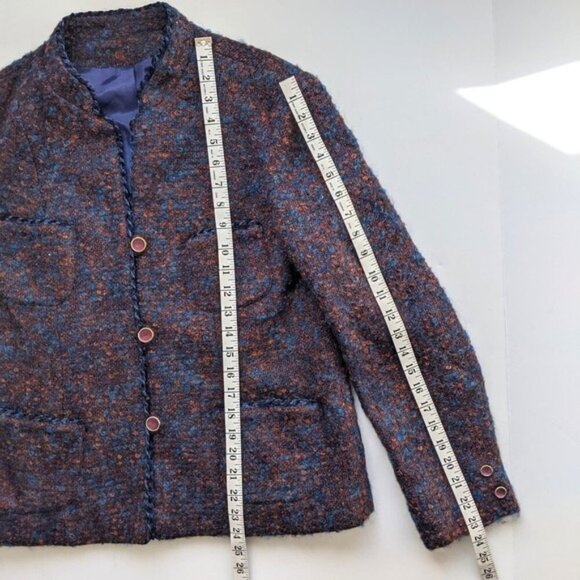 Vintage Curly Wool Classic Skirt Suit Tag 16 Waist 30" Chest 40" Union Label - Picture 5 of 13